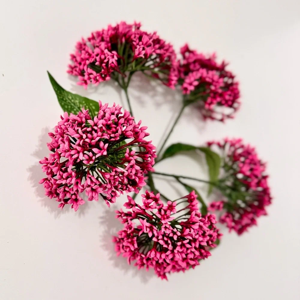 Bouvardia Hot Pink Flower Stems Floral Green Leaves Wedding Arrangement Decor #B
